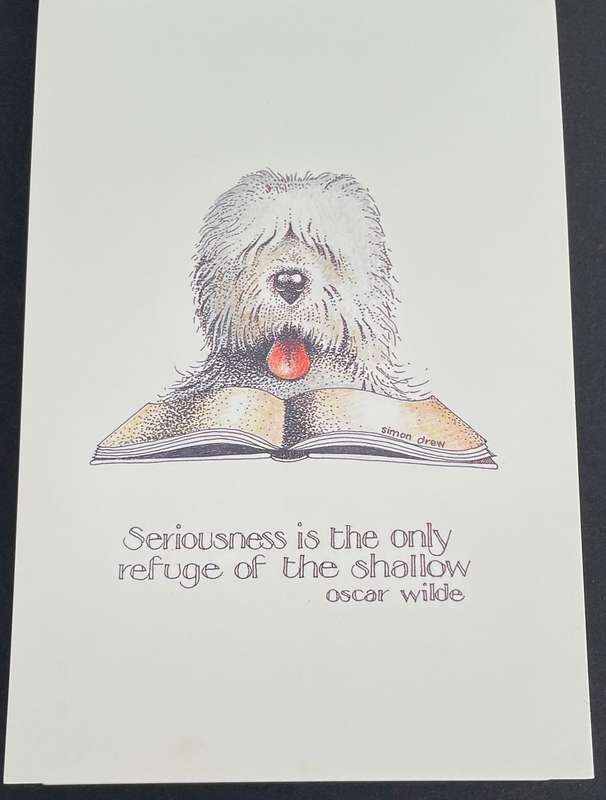 OSCAR WILDE POSTCARD BY SIMON DREW