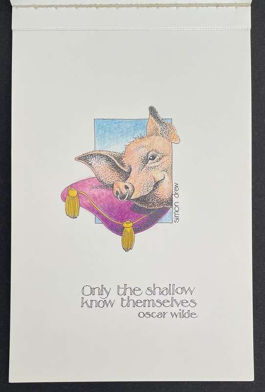 OSCAR WILDE POSTCARD BY SIMON DREW