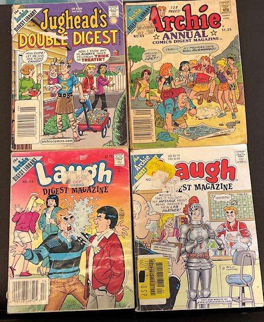 VINTAGE ARCHIE COMIC MAGAZINES X4 - USED
