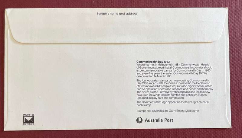 FDC - Commonwealth Day - Australia - 1983