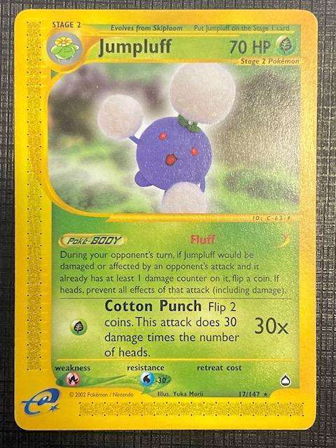 POKEMON TRDING CARD - JUMPLUFF - 2002 - RARE - 17/147 LP