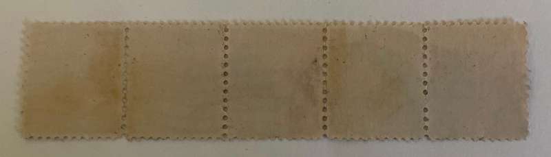 John Quincy Adams 1938- 6c - Horizontal block of 4 stamps. Used.