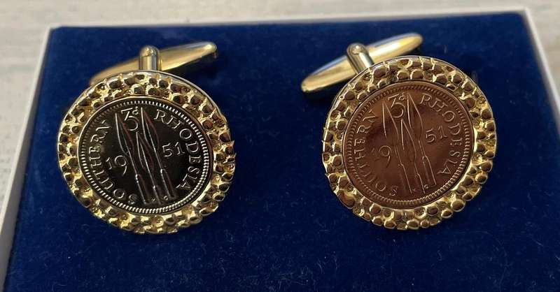 Vintage Southern Rhodesia 1951 cufflinks - Zeeta Creations