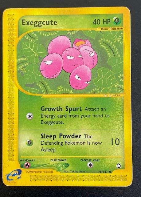 Pokémon Trading Card - EXEGGCUTE - 76/147 - 2002 - LP