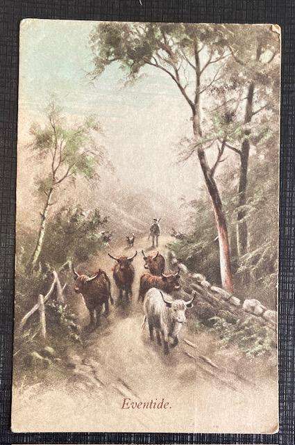 Antique postcard - Eventide - British manufacture #92 Posted in 1906