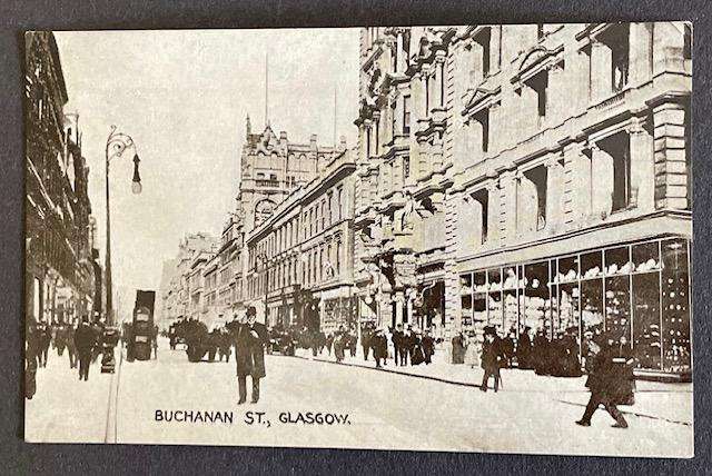 Antique postcard - BUCHANAN STREET, GLASGOW - Caledonia Postcard posted 1920