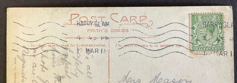 Antique postcard - Frith's series - WENVOE CASTLE - #43468 Posted 1918