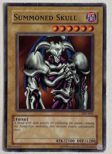 Yu Gi Oh Trading card - SUMMONED SKULL - 1996 - SYE -005 - WP