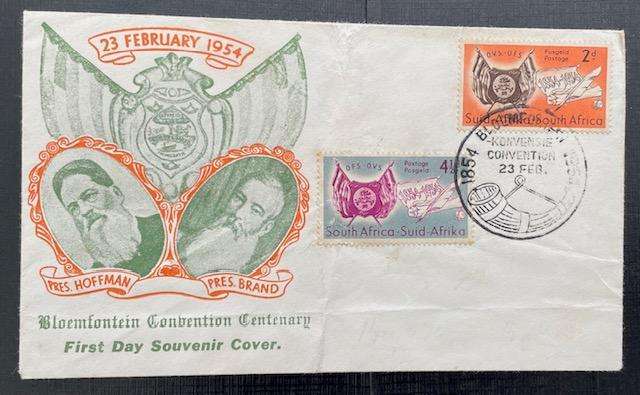 First Day Cover - South Africa - 1954 - Bloemfontein Convention Centenary