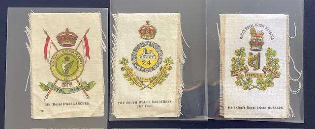 Vintage Collectible Silk Cigarette cards - WAR regiments
