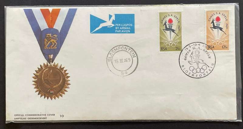FDC RSA - S.A Games 1969 - FDC # 10