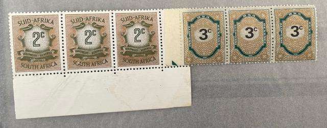 South Africa Postage Due 2c and 3c 1968 - 1978  MNH