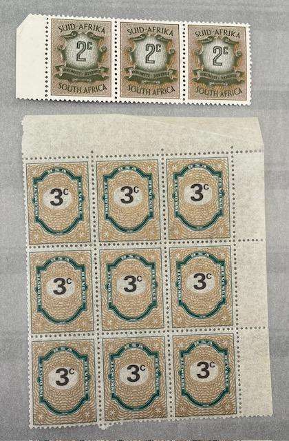 South Africa Postage Due 2c and 3c 1968 - 1978  MNH