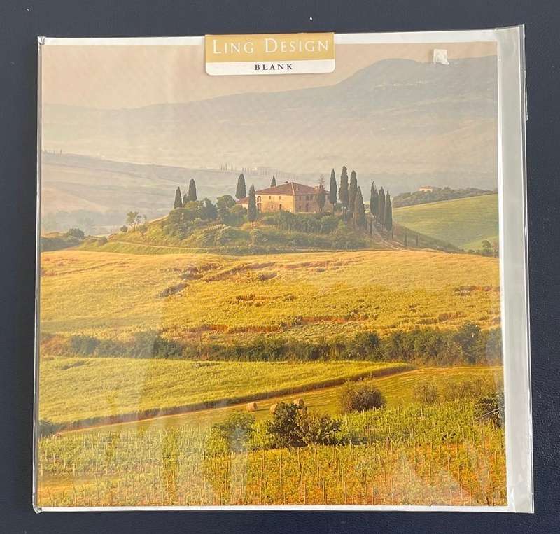 Large postcard / notelet - "Tuscan Landscape" by  John Woodworth.  Unused