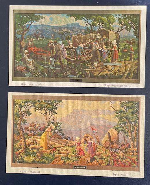 VOORTREKKER MONUMENT  POSTCARDS (2)  -  unused  #7 and #9 .   #Africana