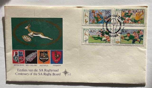 FDC  SOUTH AFRICA - CENTENARY OF SA RUGBY BOARD 1989 - 5.5