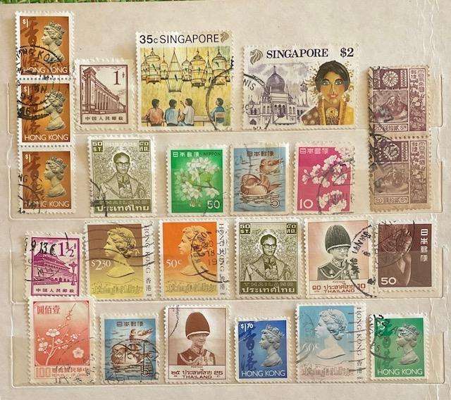 Mixed lot of Asian stamps - Used, NH