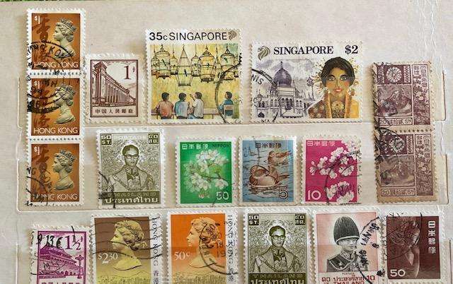 Mixed lot of Asian stamps - Used, NH