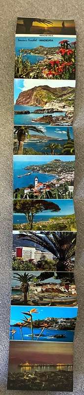 VINTAGE SOUVENIR POSTCARD BOOKLET - MADEIRA - 10 CARDS
