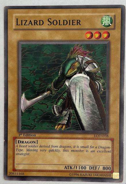 Yu Gi Oh! TCG - LIZARD SOLDIER 1996 - LOD - 038 FIRST EDITION