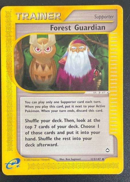 Pokémon Trading Card -  TRAINER - FOREST GAURDIAN - 2002 - 123/147 - LP