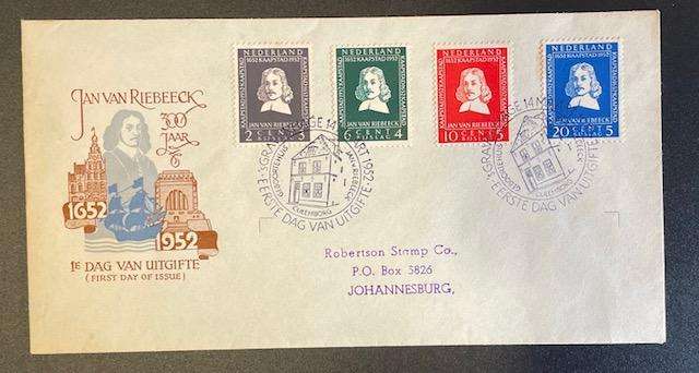 FDC NEDERLAND - 300 YEARS - JAN VAN RIEBEECK - ROBERTSON STAMP CO