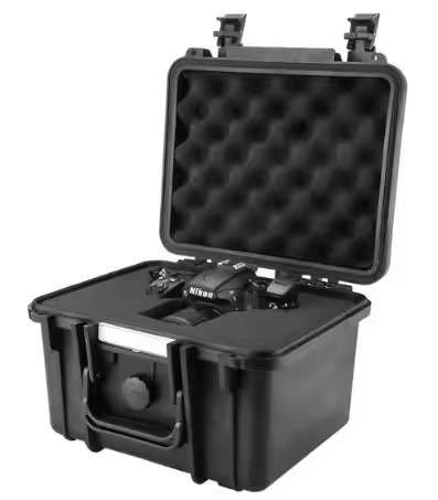 231815 - Black Hard Case With Pre-Cut Foam Interior water & dust proof