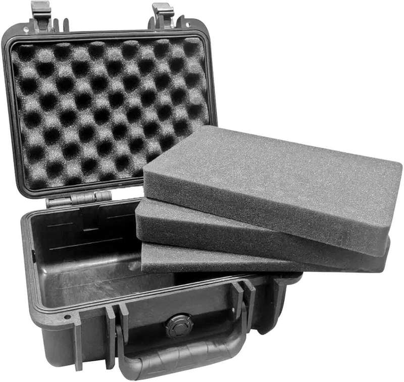 231815 - Black Hard Case With Pre-Cut Foam Interior water & dust proof