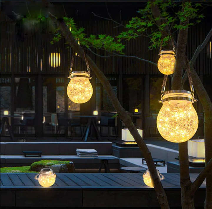 BURRAAQ TRANDING / HANGING SOLAR OUTDOOR GARDEN LIGHTS