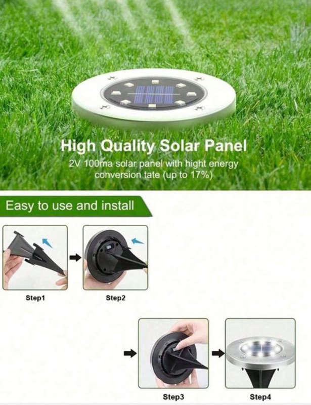 BURRAAQ TRANDING / SOLAR OUTDOOR SILVER WARM LIGHT