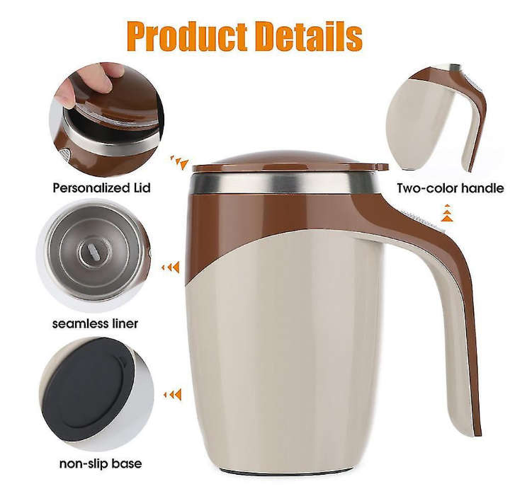 BURRAAQ TRANDING /AUTOMATIC MAGNETIC STIRRING COFFEE MUG