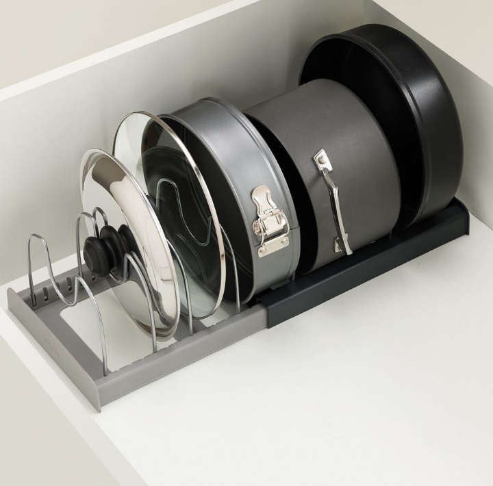 BURRAAQ TRANDING/EXPANDING COOKWARE ORGANISER GREY