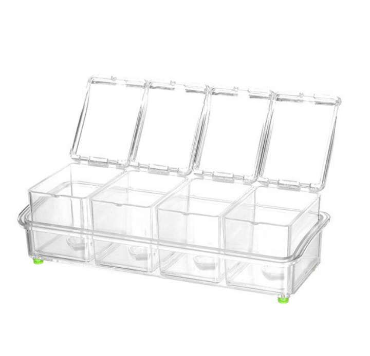 BURRAAQ TRANDING/ CRYSTAL SEASONING BOX 4 TIER