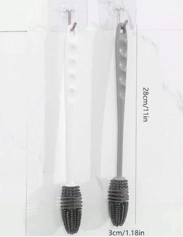 BURRAAQ TRANDING /FLEXIBLE SILICONE CUP SCRUBBER CLEANING BRUSH GERY