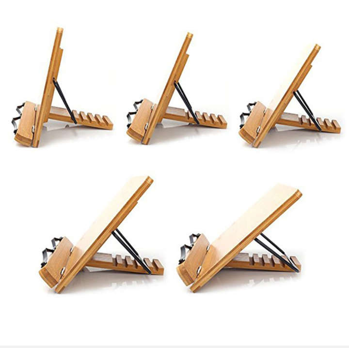 BURRAAQ TRANDING / ADJUSTABLE PORTABLE BAMBOO READING STAND