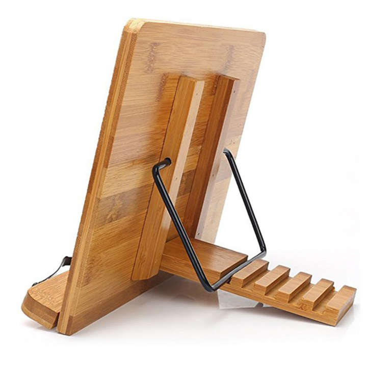 BURRAAQ TRANDING / ADJUSTABLE PORTABLE BAMBOO READING STAND