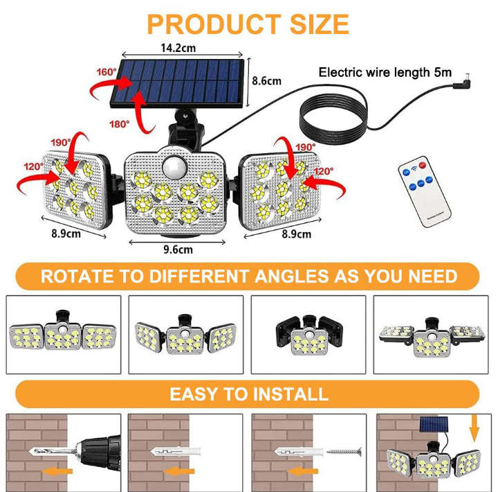 BURRAAQ TRANDING / LED SOLAR OUTDOOR SENSOR LIGHT
