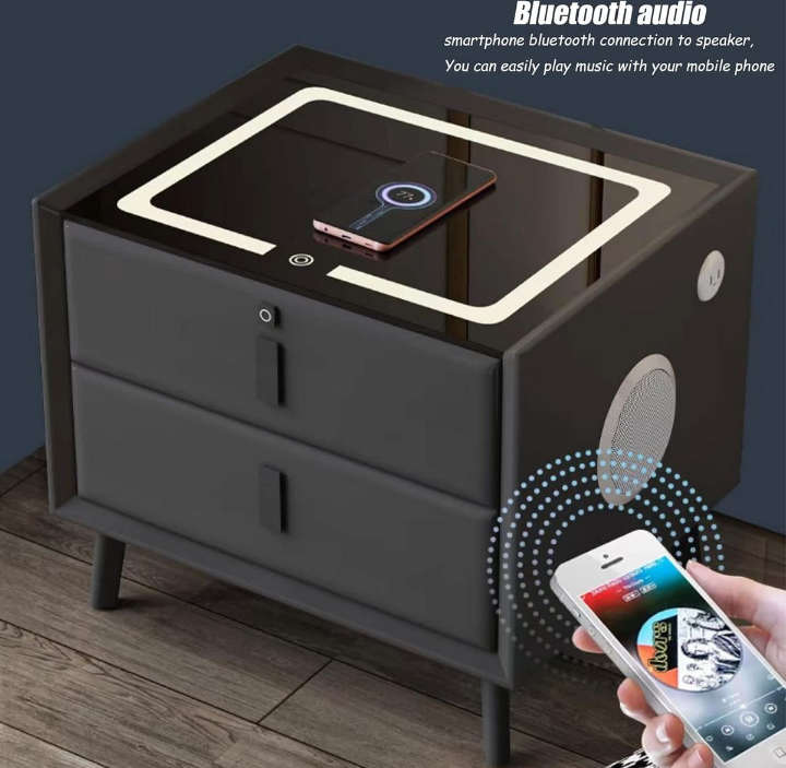 SMART SIDE TABLE WITH WIRELESS CHARGING STATION Nightstand