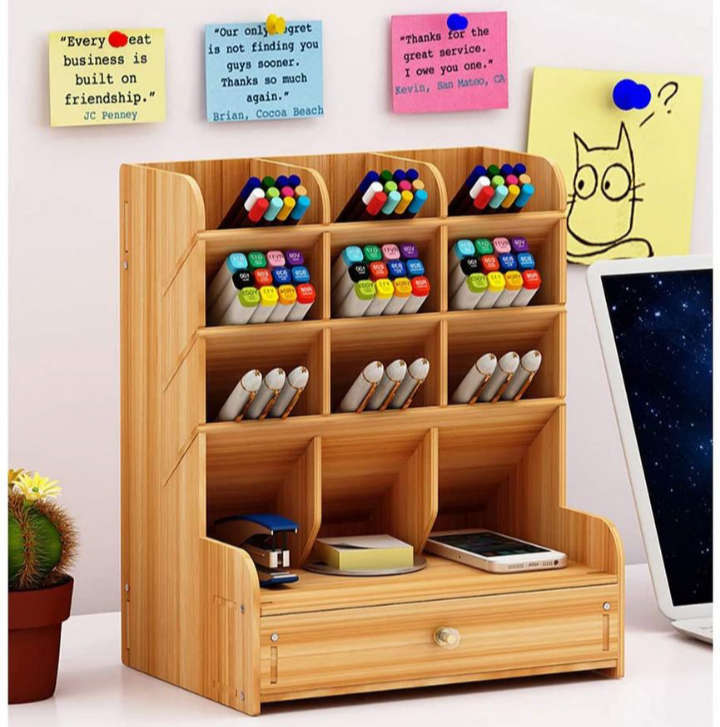 BURRAAQ TRANDING / WOODEN DESK ORGANIZER