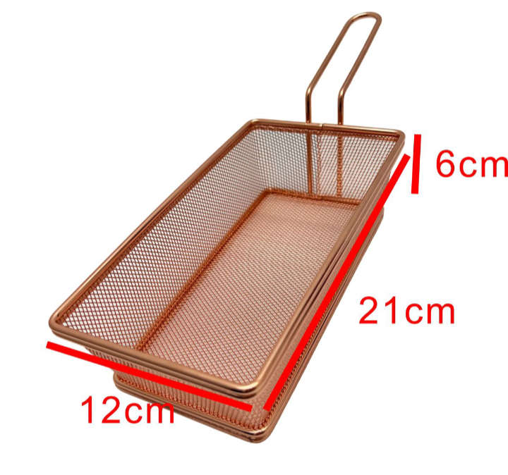 BURRAAQ TRANDING/ CHIPS BUCKET RECTANGULAR GOLD