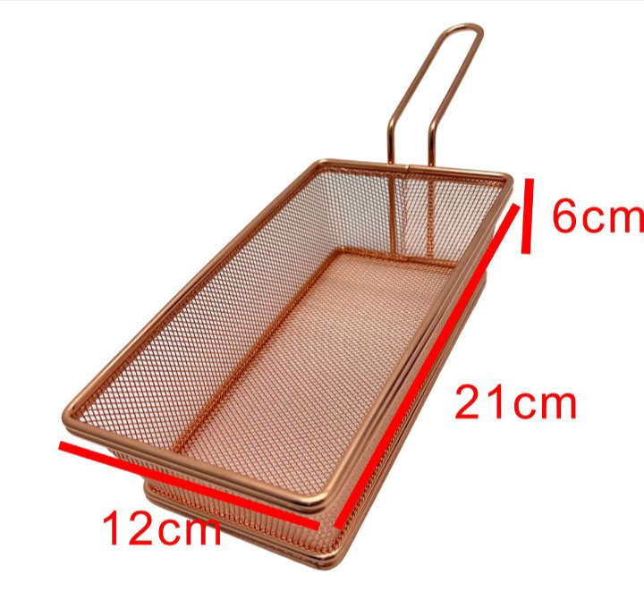 BURRAAQ TRANDING/ CHIPS BUCKET RECTANGULAR GOLD