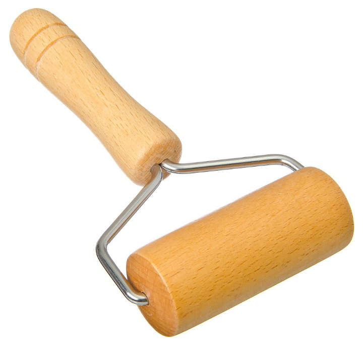 BURRAAQ TRANDING/  18CM HANDHELD WOODEN NON STICK BAKING ROLLER