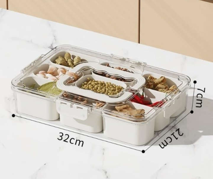 BURRAAQ TRANDING/ YAS 9 COMPARTMENT DIVIDED SERVING TRAY