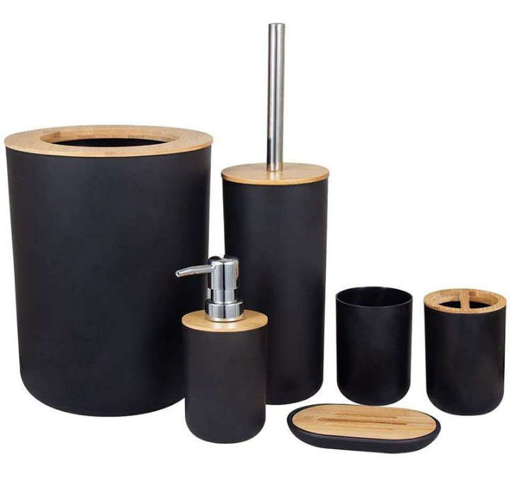 BURRAAQ TRANDING/ 6 PIECE PLASTIC GIFT BATHROOM SET