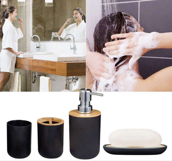 BURRAAQ TRANDING/ 6 PIECE PLASTIC GIFT BATHROOM SET