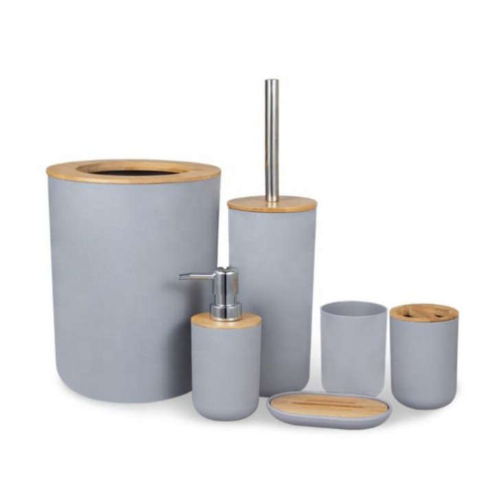 BURRAAQ TRANDING/ 6 PIECE PLASTIC GIFT BATHROOM SET