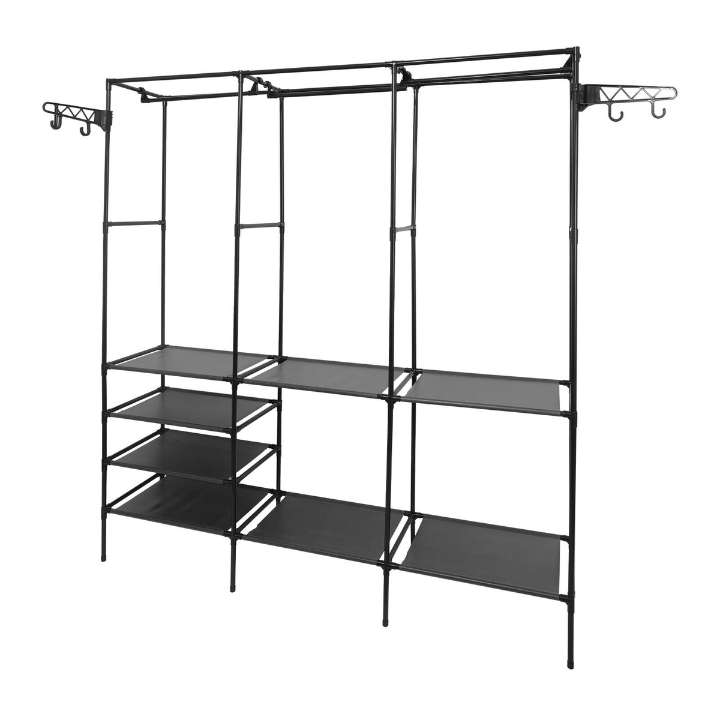 BURRAAQ TRANDING/ 3 ROW GARMENT CLOTHING HAT RACK