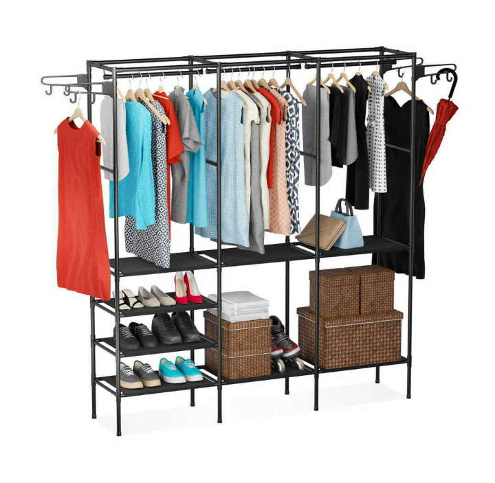 BURRAAQ TRANDING/ 3 ROW GARMENT CLOTHING HAT RACK