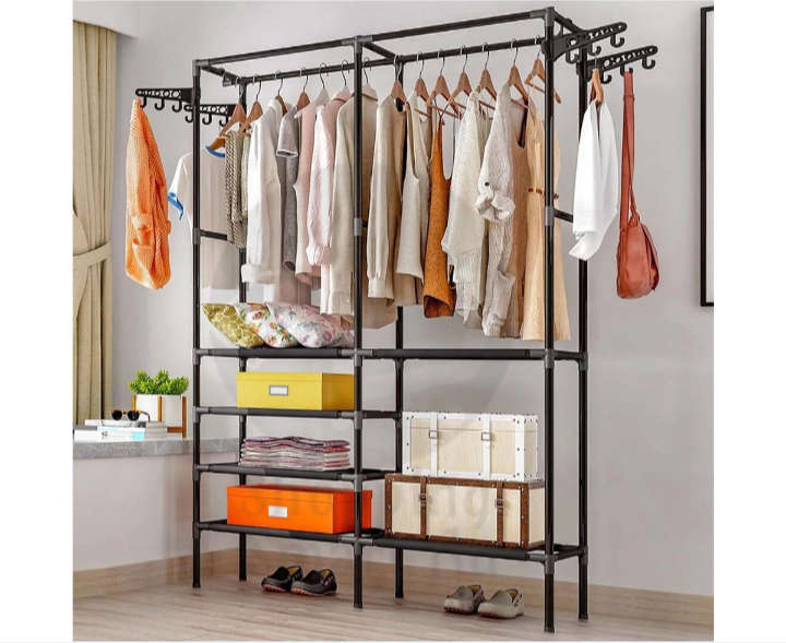 BURRAAQ TRANDING/ DOUBLE ROW COAT RACK