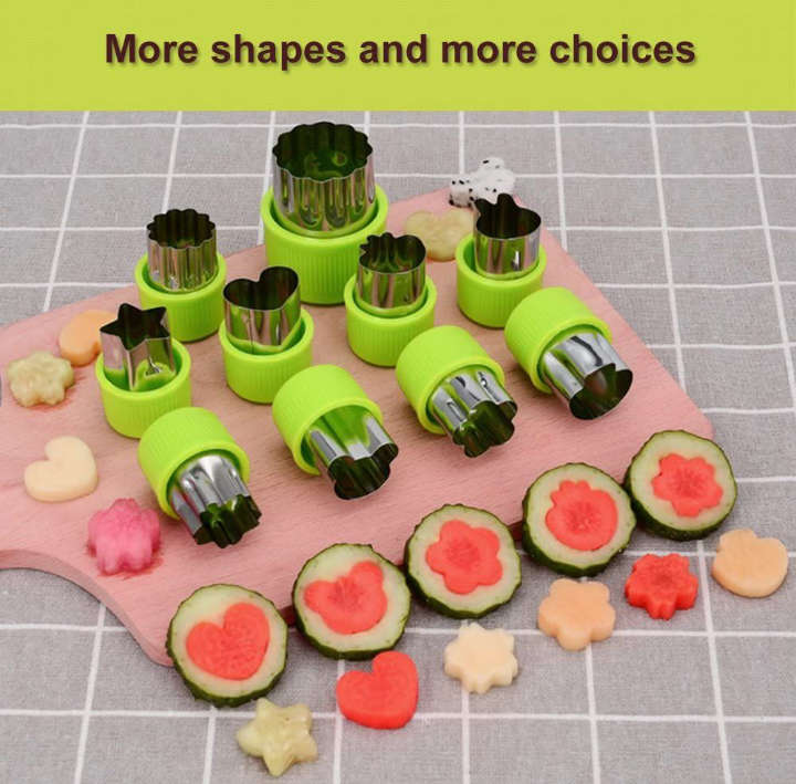 BURRAAQ TRANDING / 9 PCS MINI COOKIE CUTTER MOLD FOOD STAMP